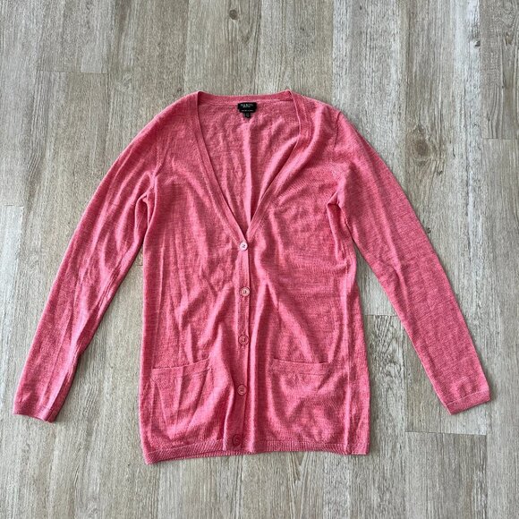 Womens Tablots Pink 100% Merino Wool Cardigan - XS - Picture 1 of 6